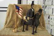 Abraham lincoln riding his black horse is a Frayed Muslin Original Design. Click on picture for a larger view.